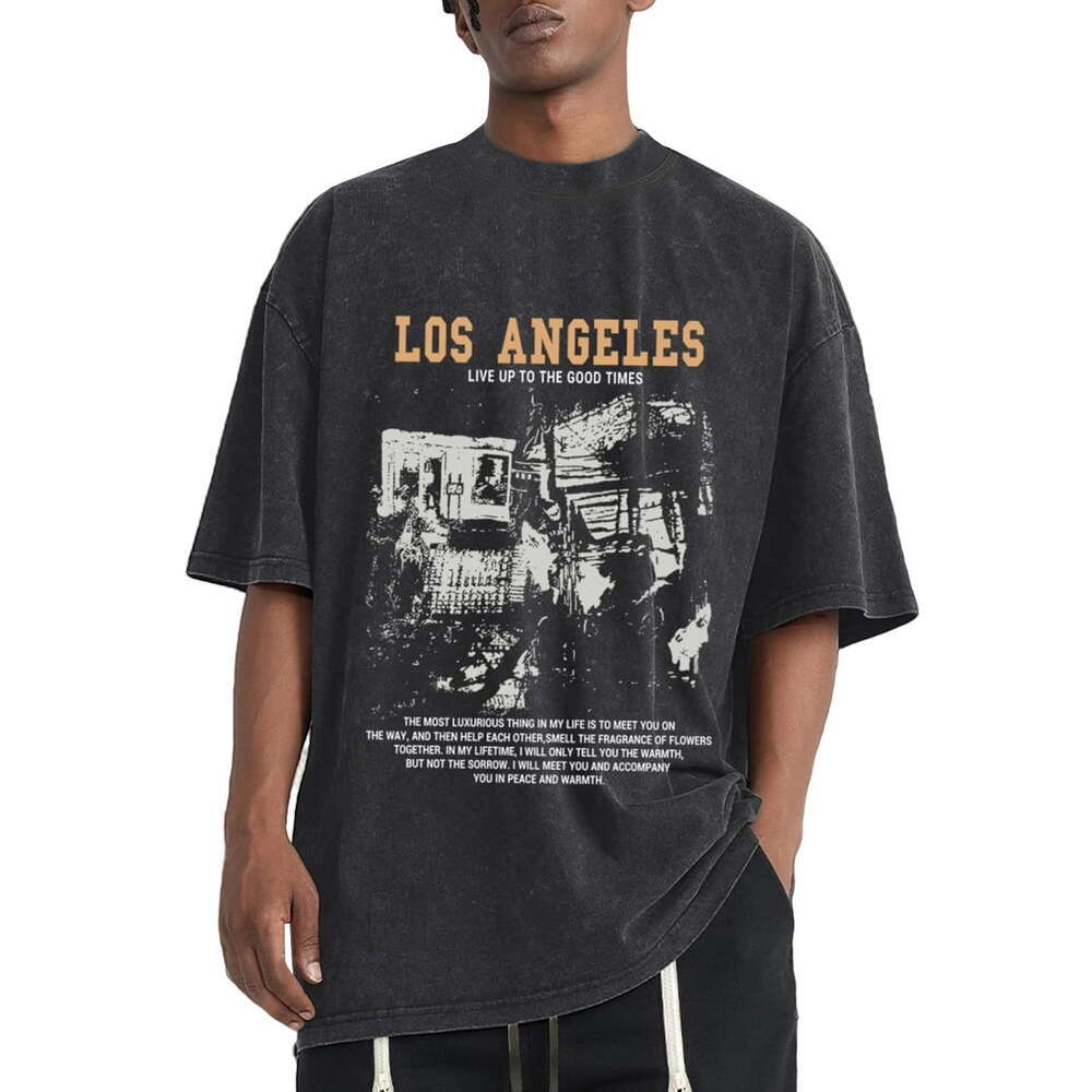 Romwe Oversized Loas Angeles Streetwear Tee